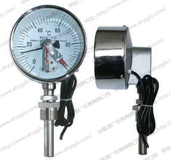 Electric contact bimetallic thermometer